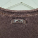 Second-Hand - Sonia Rykiel Chocolate Velour Raw Seam Top Size S - SwapUp
