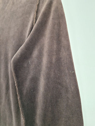 Second-Hand - Sonia Rykiel Chocolate Velour Raw Seam Top Size S - SwapUp