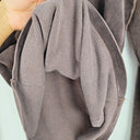 Second-Hand - Sonia Rykiel Chocolate Velour Raw Seam Top Size S - SwapUp