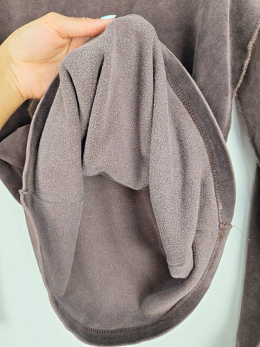 Second-Hand - Sonia Rykiel Chocolate Velour Raw Seam Top Size S - SwapUp