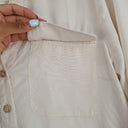 Second-Hand - Witchery Breezy Pearl Button Up Shirt Size 8 - SwapUp