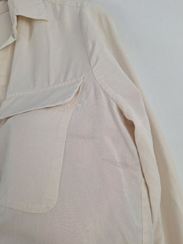 Second-Hand - Witchery Breezy Pearl Button Up Shirt Size 8 - SwapUp