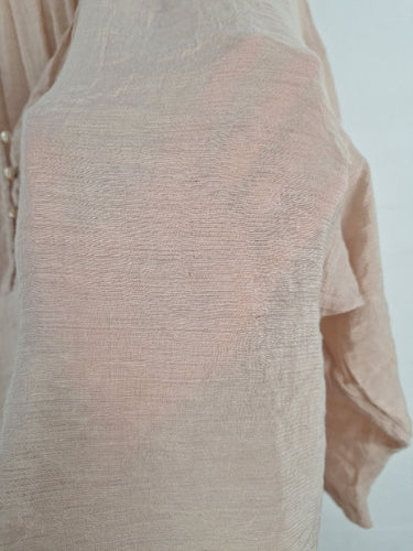 Second-Hand - Sisley Blush Flowy Oversized Top Size M - SwapUp