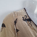 Second-Hand - Cooper Beige Crushed Velvet Flamingo Dress Size 6 - SwapUp