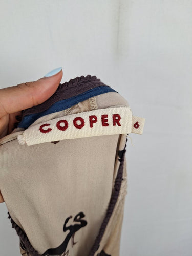 Second-Hand - Cooper Beige Crushed Velvet Flamingo Dress Size 6 - SwapUp