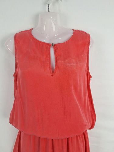 Second-Hand - Skin & Threads Flamingo Pink Silk Everyday Dress Size S - SwapUp