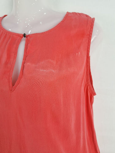 Second-Hand - Skin & Threads Flamingo Pink Silk Everyday Dress Size S - SwapUp