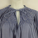 Second-Hand - Kinney Blue Micro Gingham Babydoll Dress Size M - SwapUp