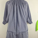 Second-Hand - Kinney Blue Micro Gingham Babydoll Dress Size M - SwapUp