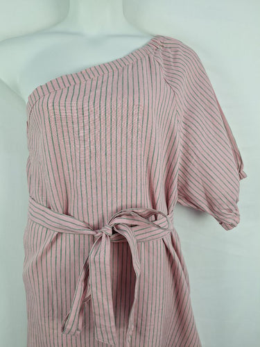 Second-Hand - Adrift Beverley Hills Linen One Shoulder Dress Size XXL - SwapUp