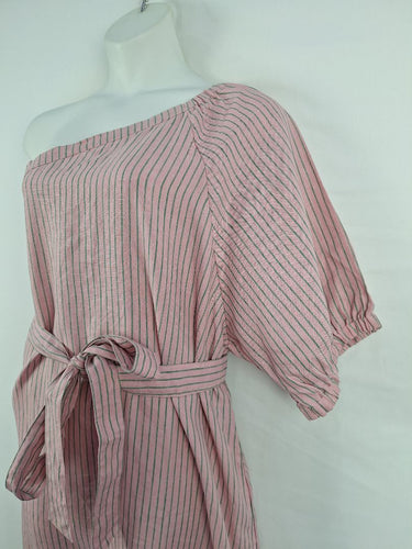 Second-Hand - Adrift Beverley Hills Linen One Shoulder Dress Size XXL - SwapUp