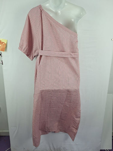 Second-Hand - Adrift Beverley Hills Linen One Shoulder Dress Size XXL - SwapUp