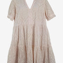 Second-Hand - Y.A.S Faint Apricot Broderie Anglaise Mini Dress Size M - SwapUp