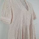 Second-Hand - Y.A.S Faint Apricot Broderie Anglaise Mini Dress Size M - SwapUp