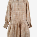 Second-Hand - Zoe Kratzmann Cashew Drop Waist Check Mini Dress Size M - SwapUp