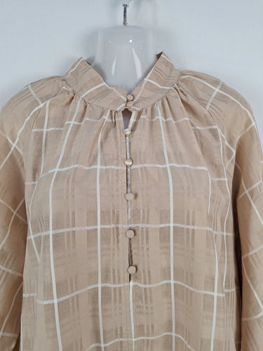 Second-Hand - Zoe Kratzmann Cashew Drop Waist Check Mini Dress Size M - SwapUp