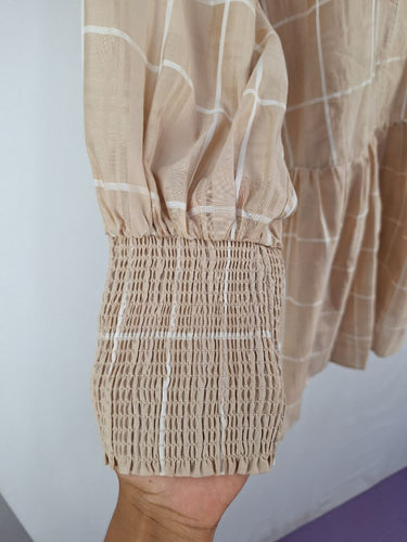 Second-Hand - Zoe Kratzmann Cashew Drop Waist Check Mini Dress Size M - SwapUp