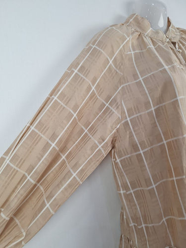 Second-Hand - Zoe Kratzmann Cashew Drop Waist Check Mini Dress Size M - SwapUp