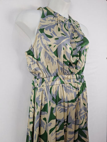 Second-Hand - POL Satin Leafy High Neck Vacation Dress Size 12 - SwapUp