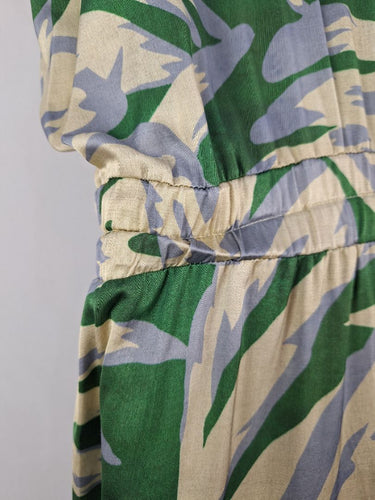 Second-Hand - POL Satin Leafy High Neck Vacation Dress Size 12 - SwapUp