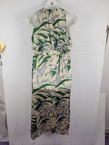 Second-Hand - POL Satin Leafy High Neck Vacation Dress Size 12 - SwapUp