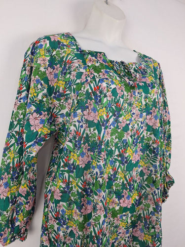 Second-Hand - Morrison Summer Rainforest Cotton Mini Dress Size 10 - SwapUp