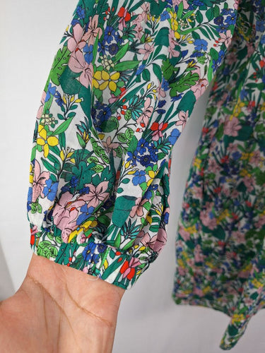 Second-Hand - Morrison Summer Rainforest Cotton Mini Dress Size 10 - SwapUp
