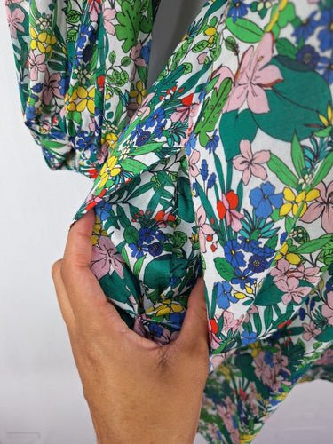 Second-Hand - Morrison Summer Rainforest Cotton Mini Dress Size 10 - SwapUp