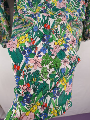 Second-Hand - Morrison Summer Rainforest Cotton Mini Dress Size 10 - SwapUp