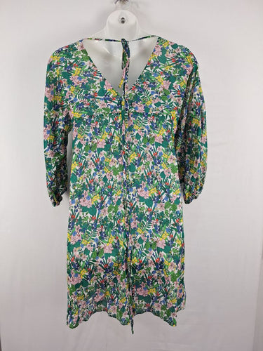Second-Hand - Morrison Summer Rainforest Cotton Mini Dress Size 10 - SwapUp
