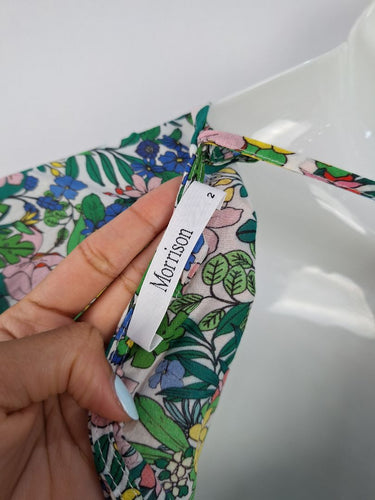 Second-Hand - Morrison Summer Rainforest Cotton Mini Dress Size 10 - SwapUp