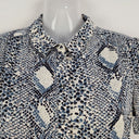 Second-Hand - M&S Blue Reptile Collared Mini Dress Size 10 - SwapUp