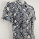 Second-Hand - M&S Blue Reptile Collared Mini Dress Size 10 - SwapUp