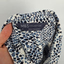 Second-Hand - M&S Blue Reptile Collared Mini Dress Size 10 - SwapUp