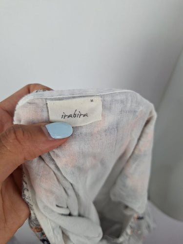 Second-Hand - irabira Embroidered Floral Stripe Spring Dress Size M - SwapUp