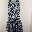 Second-Hand - Witchery Dusk Blue Brushstroke Maxi Dress Size 6 - SwapUp