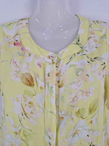 Second-Hand - Kachel Lemon Rose Petal Sleeve Mini Dress Size 10 - SwapUp