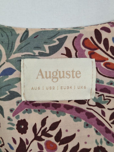Second-Hand - Auguste Side Button Boho Sun Dress Size 6 - SwapUp