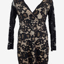 Second-Hand - Shilla Cocktail Lacey Overlay Stretch Mini Dress Size L - SwapUp