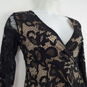 Second-Hand - Shilla Cocktail Lacey Overlay Stretch Mini Dress Size L - SwapUp