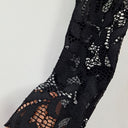 Second-Hand - Shilla Cocktail Lacey Overlay Stretch Mini Dress Size L - SwapUp