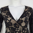 Second-Hand - Shilla Cocktail Lacey Overlay Stretch Mini Dress Size L - SwapUp
