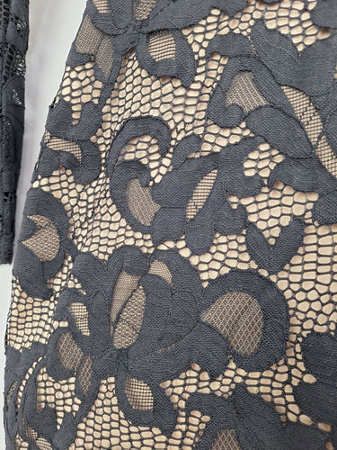Second-Hand - Shilla Cocktail Lacey Overlay Stretch Mini Dress Size L - SwapUp