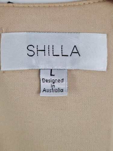 Second-Hand - Shilla Cocktail Lacey Overlay Stretch Mini Dress Size L - SwapUp