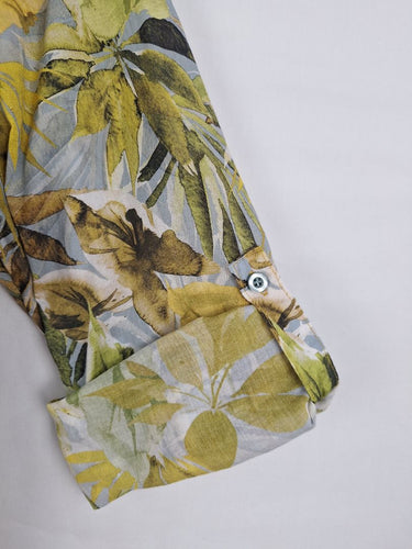 Second-Hand - David Lawrence Breezy Leafy Floral Cotton Shirt Size 12 - SwapUp