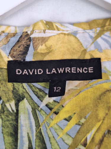 Second-Hand - David Lawrence Breezy Leafy Floral Cotton Shirt Size 12 - SwapUp