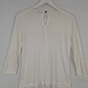 Second-Hand - Marcs Stretch Wavy Lace Panel Top Size S - SwapUp