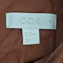 Second-Hand - COS Dark Peach Crushed Velvet Puff Sleeve Top Size 6 - SwapUp