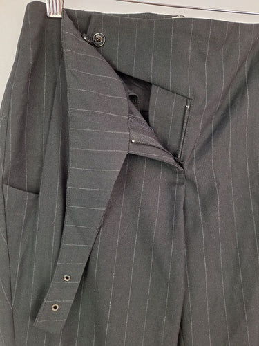 Second-Hand - ba&sh Front Buckle Pinstripe Pants Size 8 - SwapUp