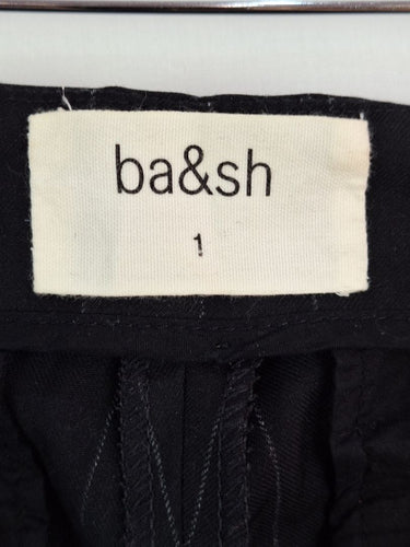 Second-Hand - ba&sh Front Buckle Pinstripe Pants Size 8 - SwapUp